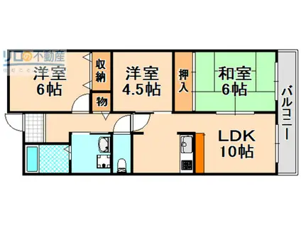 エスポワール(3LDK/2階)の間取り写真