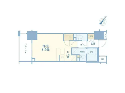 ルジェンテ大井町(ワンルーム/5階)の間取り写真