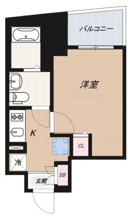 アイディ品川25(1K/4階)の間取り写真