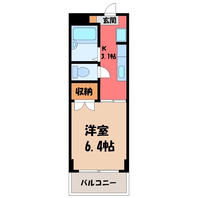 MESON STARCK(1K/1階)の間取り写真