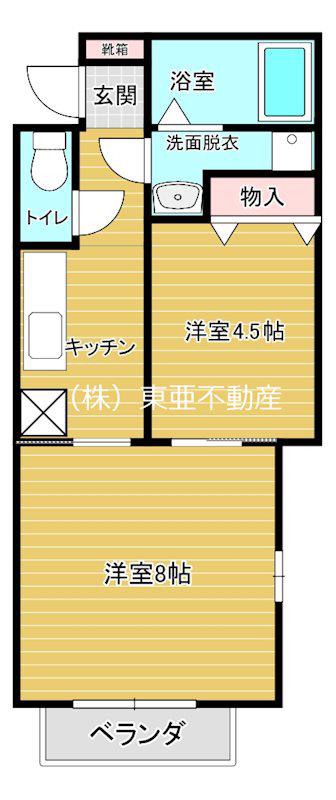 アバンティII(1LDK/3階)の間取り写真