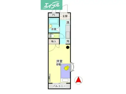 SKマンション(1K/2階)の間取り写真