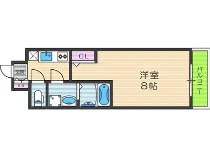 アルグラッド梅田ウエスト(1K/11階)の間取り写真