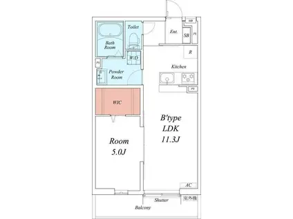 リブリ・吉川 河口コーポ2(1LDK/1階)の間取り写真