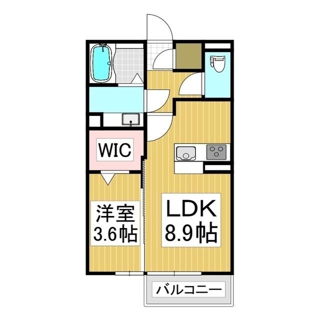 アイオーラT.SII(1LDK/2階)の間取り写真