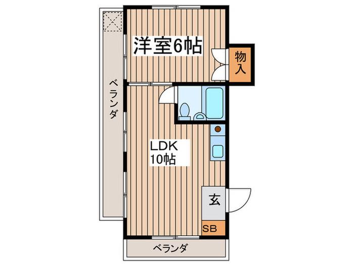 シティハイム曙(1LDK/1階)の間取り写真