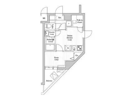 SPコート亀有(1DK/4階)の間取り写真