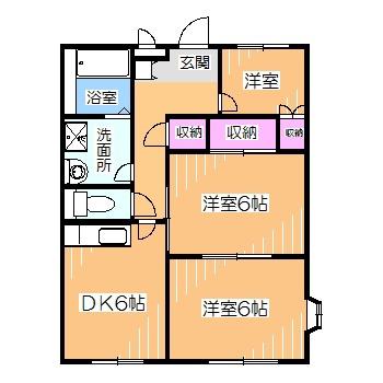 ソルジェンテ金剛(3DK/3階)の間取り写真