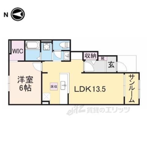 ラウレア Ⅰ(1LDK/1階)の間取り写真