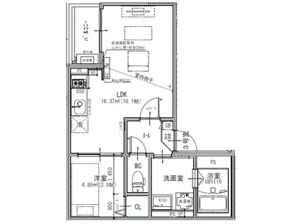 JACK SHOHOV(1LDK/3階)の間取り写真