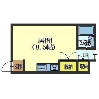 ラ・ネージュ千歳町(ワンルーム/3階)の間取り写真