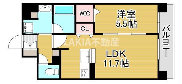 BALLON DOR KYOBASHI(1LDK/8階)の間取り写真