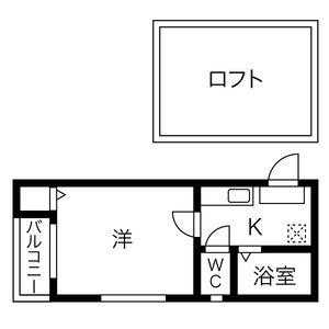 ミューザ松原町(1K/1階)の間取り写真