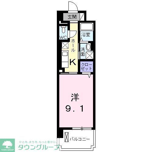エクセルソフィア(1K/6階)の間取り写真