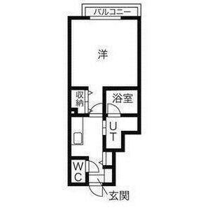 HOWS北仙台(1K/1階)の間取り写真