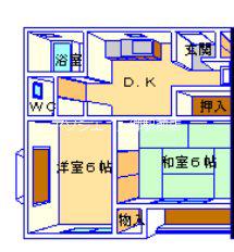 プランタン(2K/2階)の間取り写真