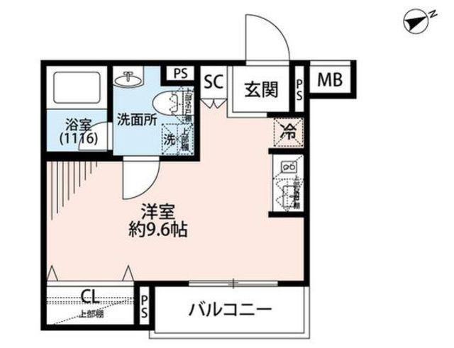 プレール・ドゥーク方南町(ワンルーム/1階)の間取り写真