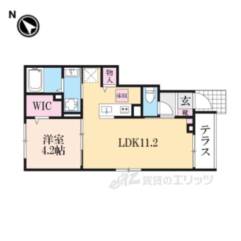 セレスティアⅠ(1LDK/1階)の間取り写真