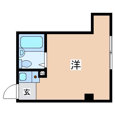 サンビルダー北野山ノ手(ワンルーム/4階)の間取り写真