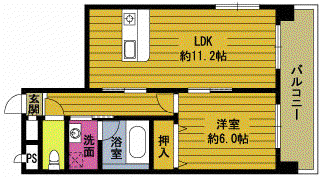 IL MARE(1LDK/2階)の間取り写真