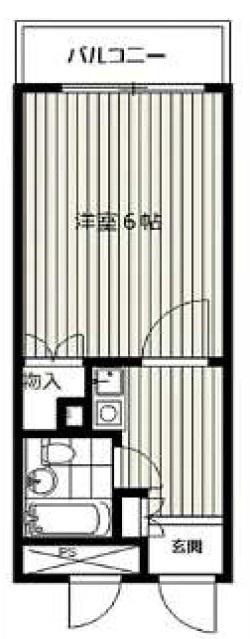 ライオンズマンション西八王子第3(1K/8階)の間取り写真