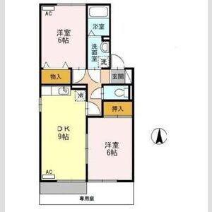 サンピア高根台 A棟(2DK/1階)の間取り写真