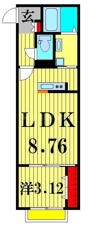 プチメゾン北小金(1LDK/2階)の間取り写真