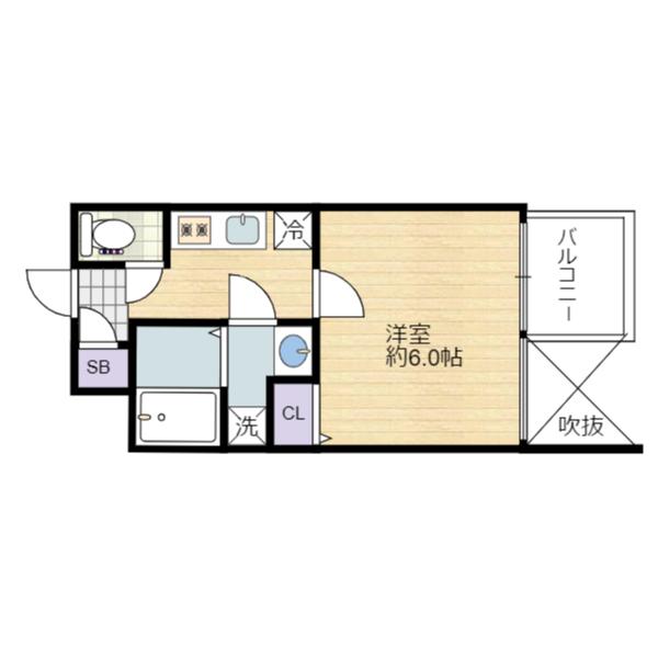 エスリード本町レジデンス(1K/11階)の間取り写真