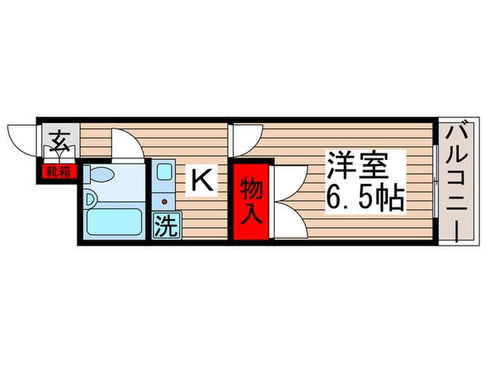ホワイトヒルズ(1K/3階)の間取り写真