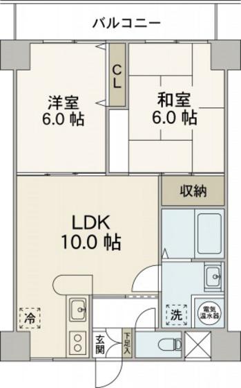 ISTYLE FUNAIRI(2LDK/6階)の間取り写真