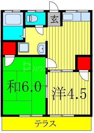 池田コーポ(2K/1階)の間取り写真