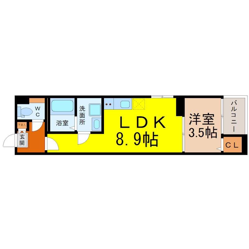 ルミエール メゾン(1LDK/2階)の間取り写真
