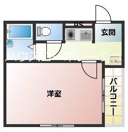 メイム武庫川(1K/3階)の間取り写真