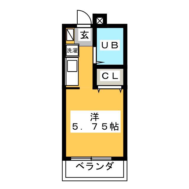 ラディエンス横浜(ワンルーム/3階)の間取り写真