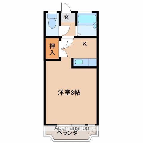 ハーバープレステージ(1K/6階)の間取り写真