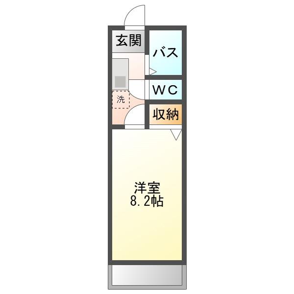 コバヤシビル(1K/3階)の間取り写真