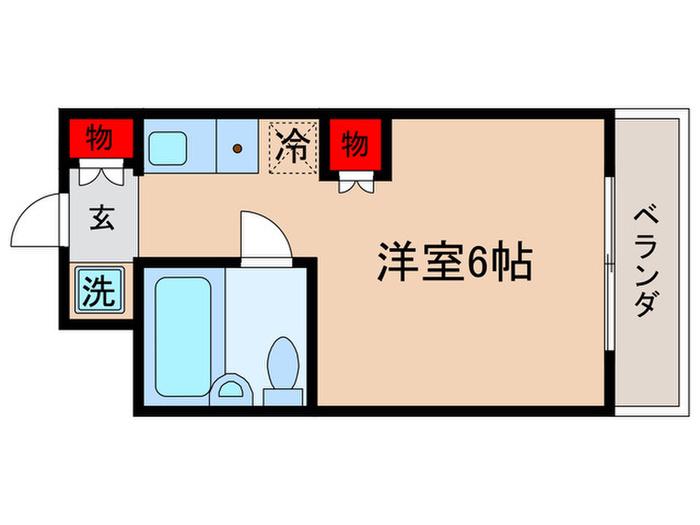 ウインベルソロ金町第9(ワンルーム/2階)の間取り写真