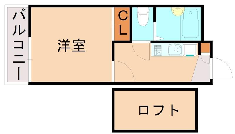 レオパレスサマーランド(1K/2階)の間取り写真