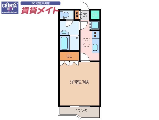 ミニーハウス(1K/1階)の間取り写真