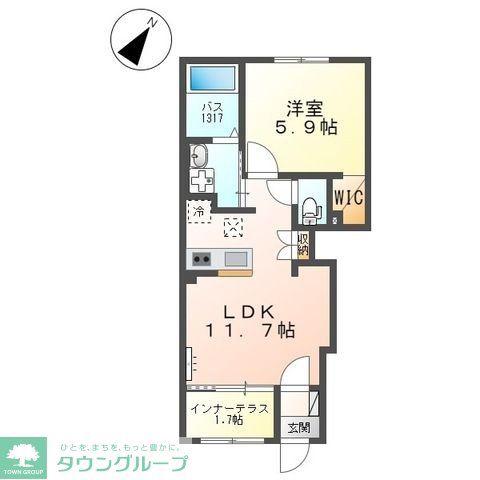 メゾン豊(1LDK/1階)の間取り写真