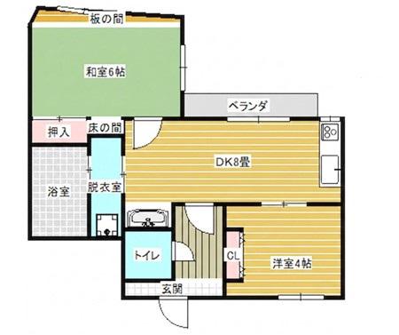 島田ハイツ2(2DK/2階)の間取り写真