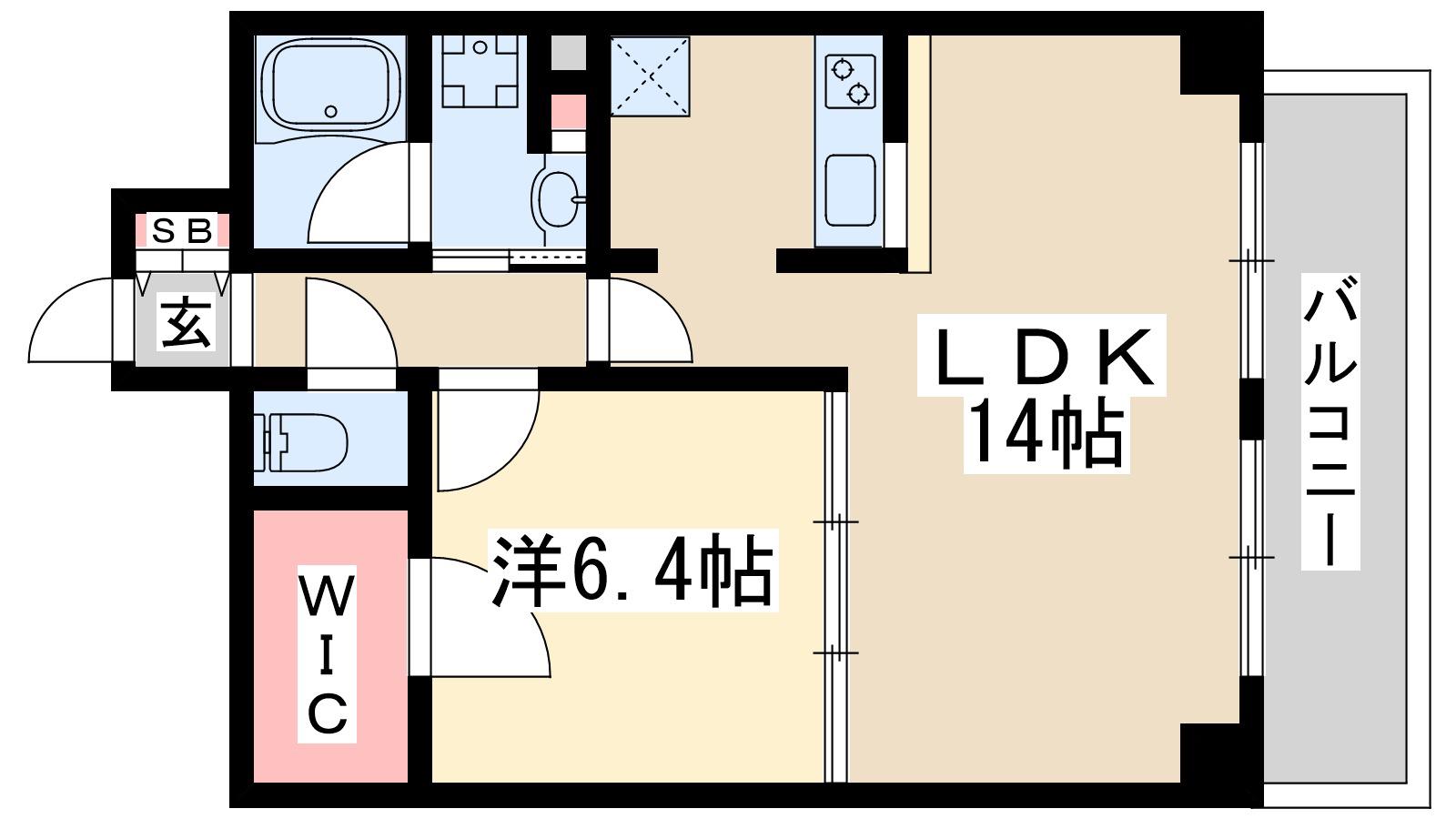 フェニックス穂波(1LDK/7階)の間取り写真