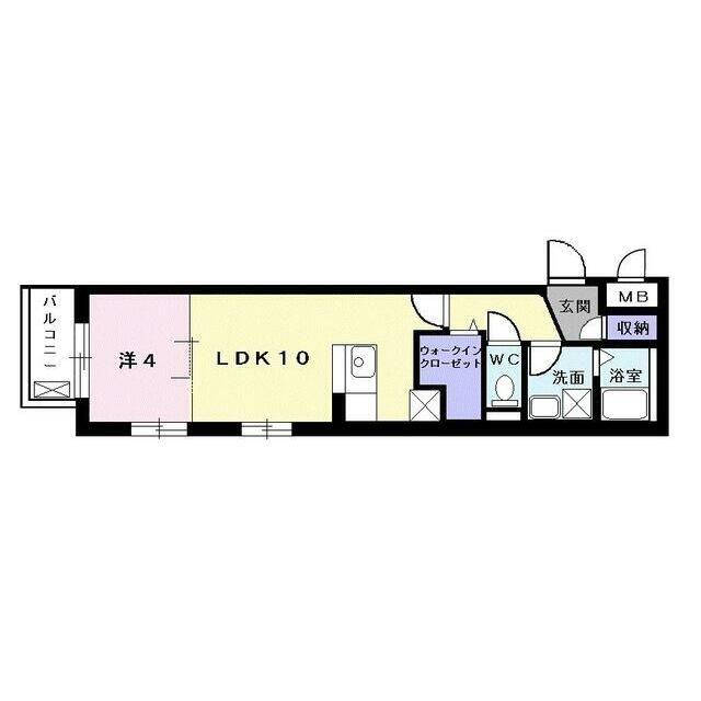 エーデルハイム(1LDK/1階)の間取り写真