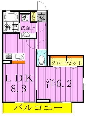 JEANFILLIOUX(1LDK/2階)の間取り写真
