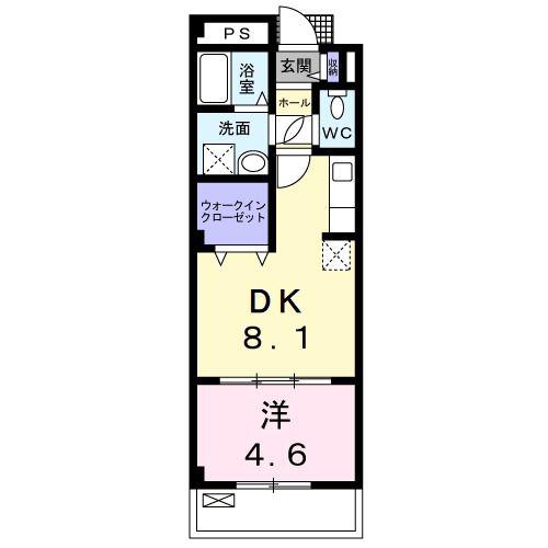 セイバリーヒル(1DK/3階)の間取り写真