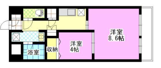 スプレンドーレ医大東(1LDK/5階)の間取り写真