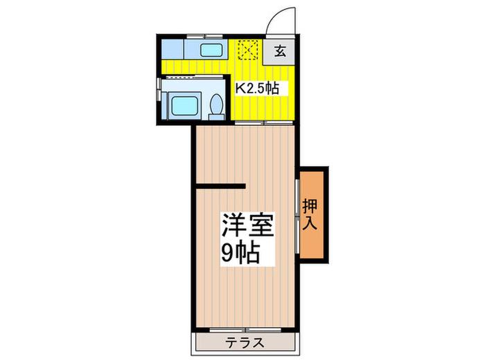 堀内コーポ(1K/2階)の間取り写真