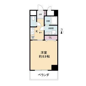 幸田マンション幸町(1K/3階)の間取り写真