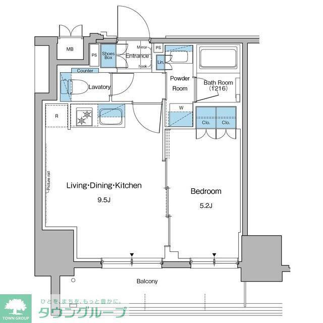 ルフォンプログレ秋葉原マークス(1LDK/11階)の間取り写真