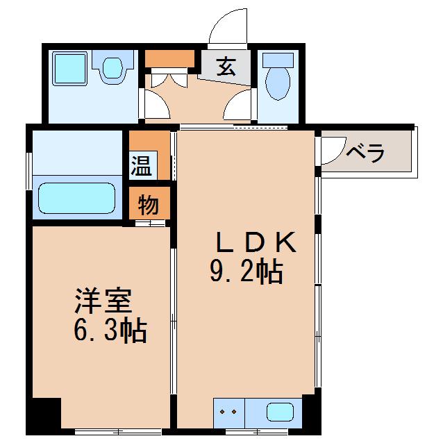サン・フシミビル(1LDK/10階)の間取り写真
